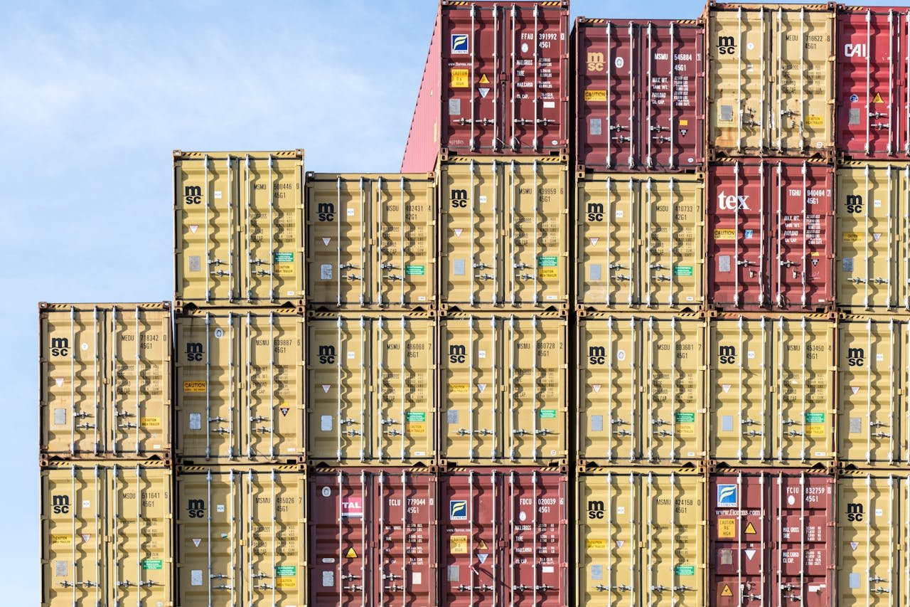 Stacks of Cargo Containers